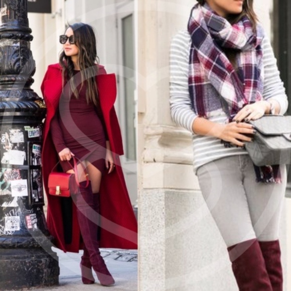 DANIELLA Over the Knee Boots - WINE - Picture 2 of 8